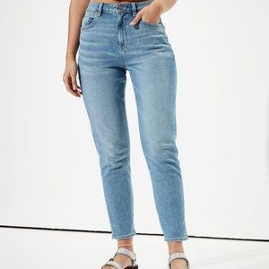 AE stretch mom jeans